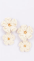 Zia Flower Earrings - Ivory