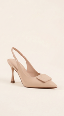 Valentina Sling back Heel - Beige
