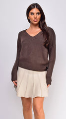 Solana Pleated Mini Skirt - Cream
