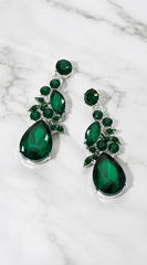 Raya Teardrop Earrings - Green