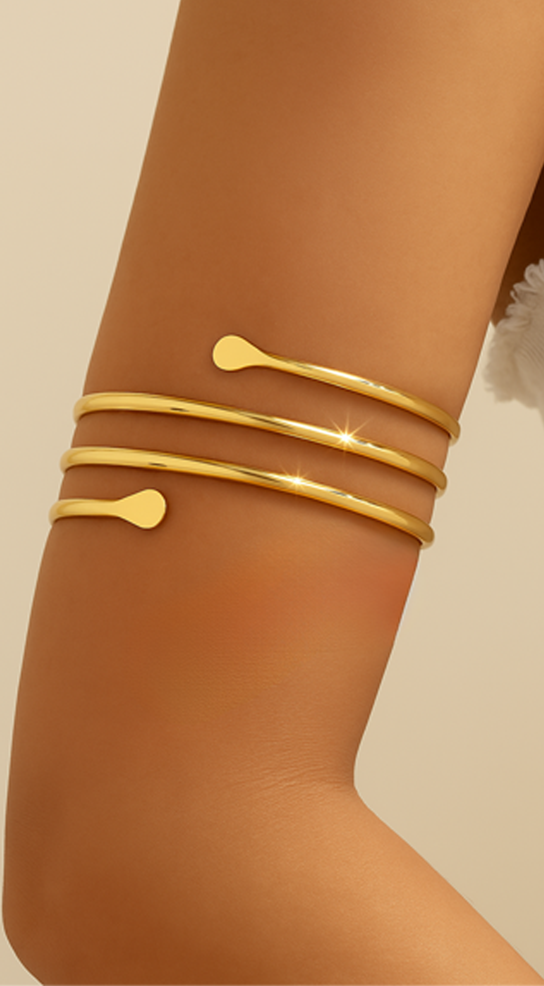 Triple Wrap Arm Cuff Bracelet - Gold
