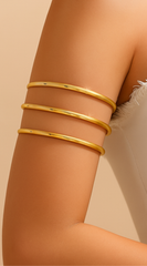 Triple Wrap Arm Cuff Bracelet - Gold