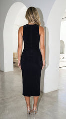 Thalía Midi Dress - Black